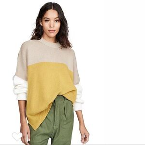 Free People Easy Street Color Block Sweater
